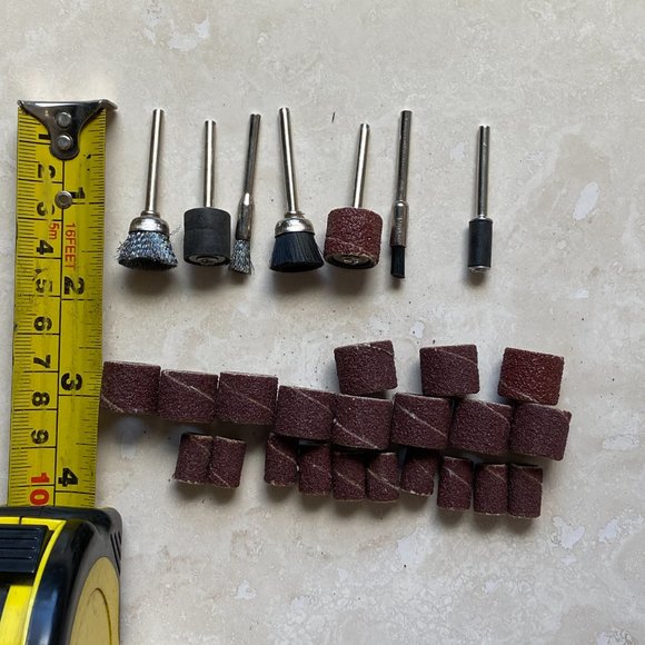 Electric Grind Rotary Drill Router Bits Tool Accessory Kit Set + Sand Paper Roll - Picture 4 of 4